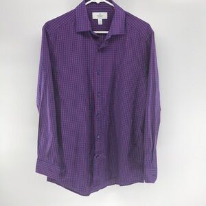 Buttoned Down Fitted Button Front Shirt Size M